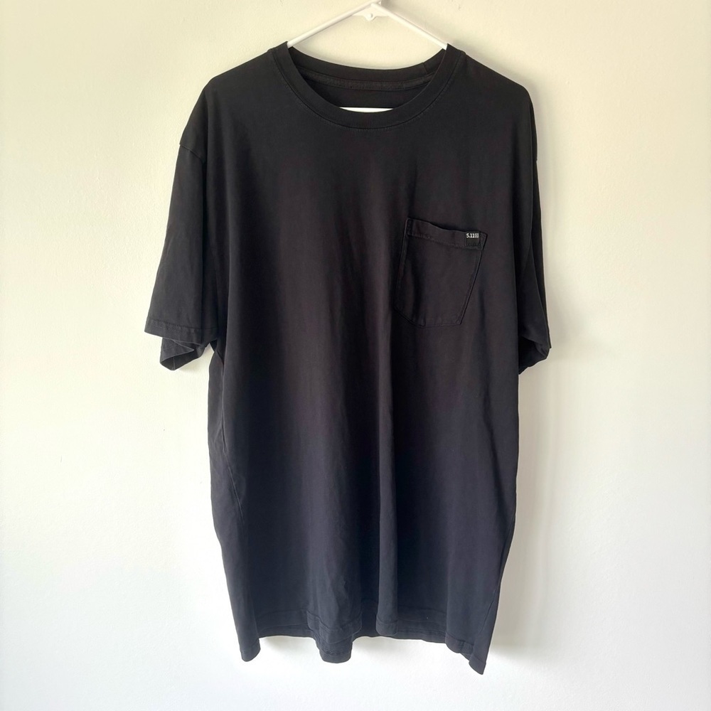 5.11 Tactical Black Short Sleeve Tee Shirt Cotton Basic Casual